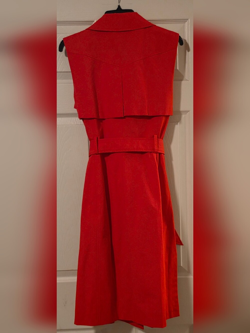 Red Double-Breasted Belted Dress - Picture 4 of 4